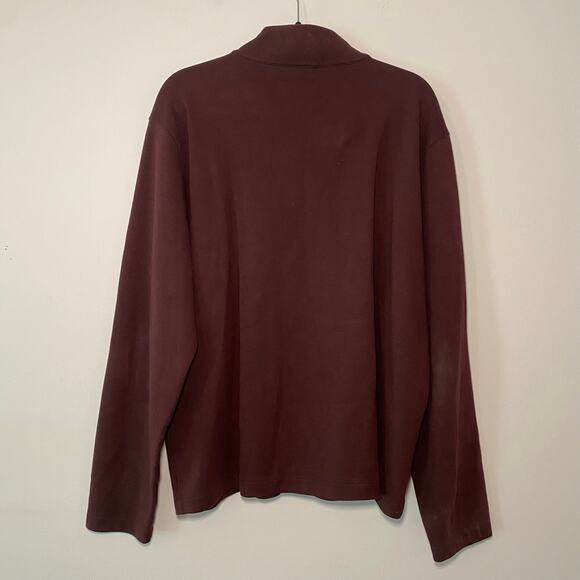 Bonobos Men's size XL Slim Eggplant Purple Quarter Zip Pullover Sweater - Picture 5 of 8